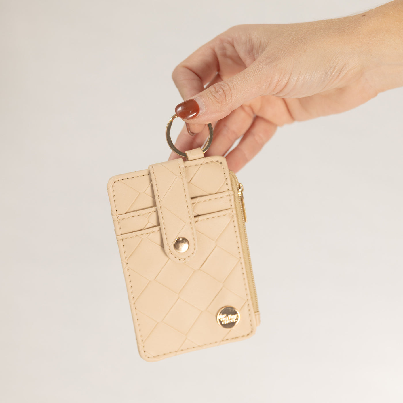 Faux Leather Keychain Wallet