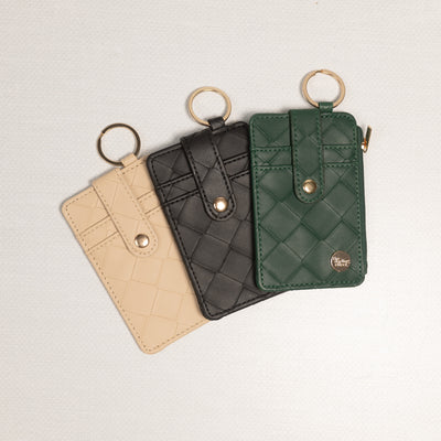 Faux Leather Keychain Wallet