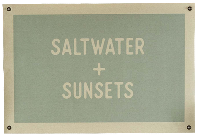 Saltwater + Sunsets | Canvas Banner