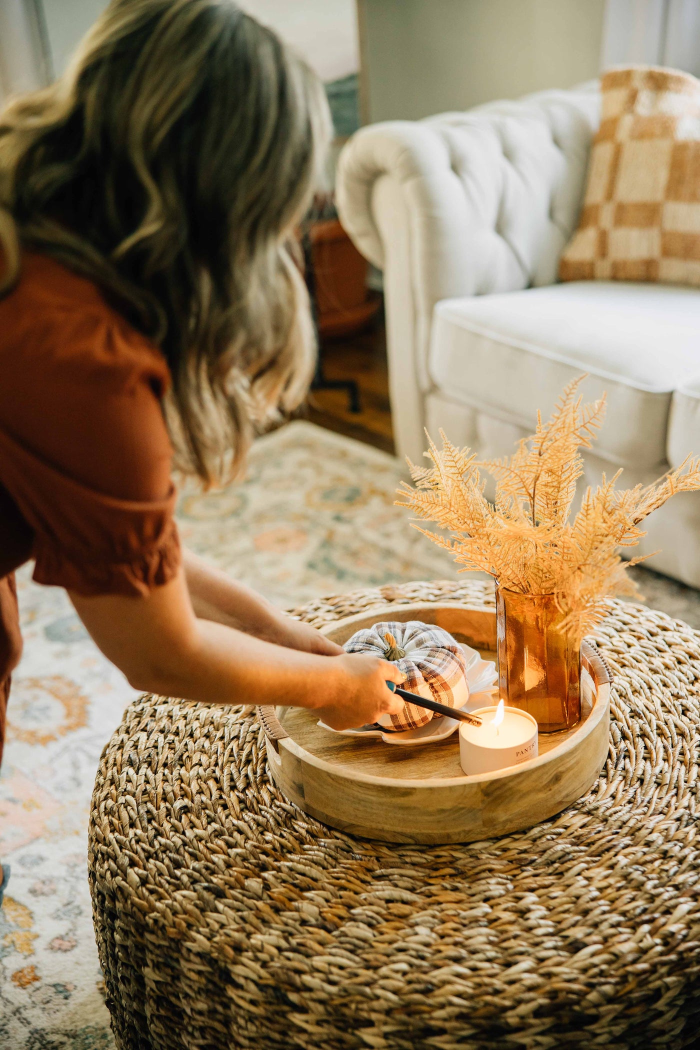 Amber Glass Vase