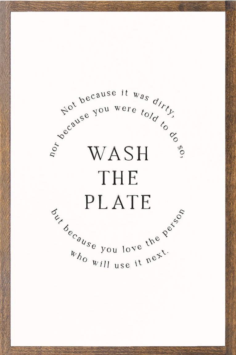 Wash the Plate | Mother Teresa