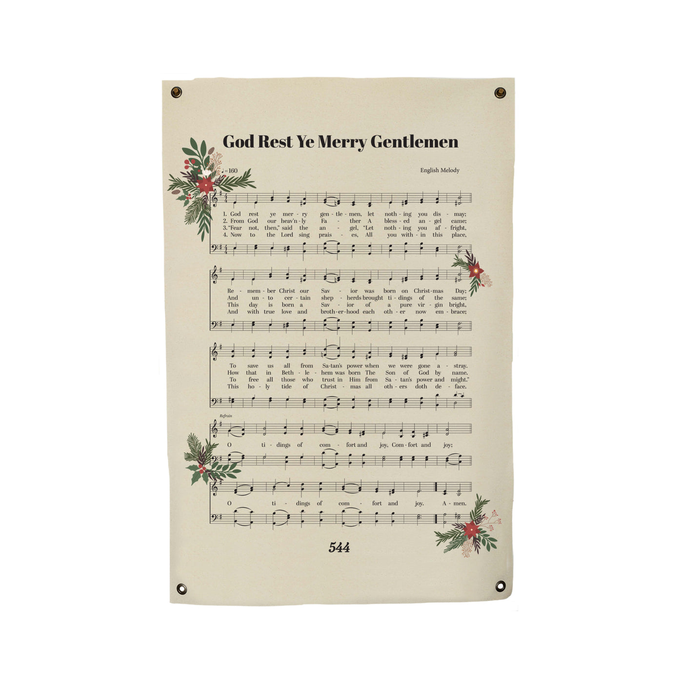 God Rest Ye Merry Gentlemen | Canvas Banner