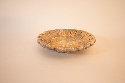 Adele Wood Scalloped Bowl