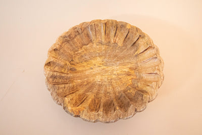 Adele Wood Scalloped Bowl